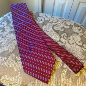 Brooks Brothers Makers Silk Tie Burgundy/White/Blue Made in USA